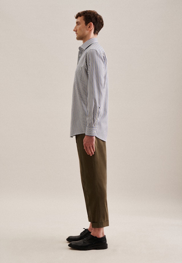 Regular Business Hemd Streifen in Grün |  Seidensticker Onlineshop