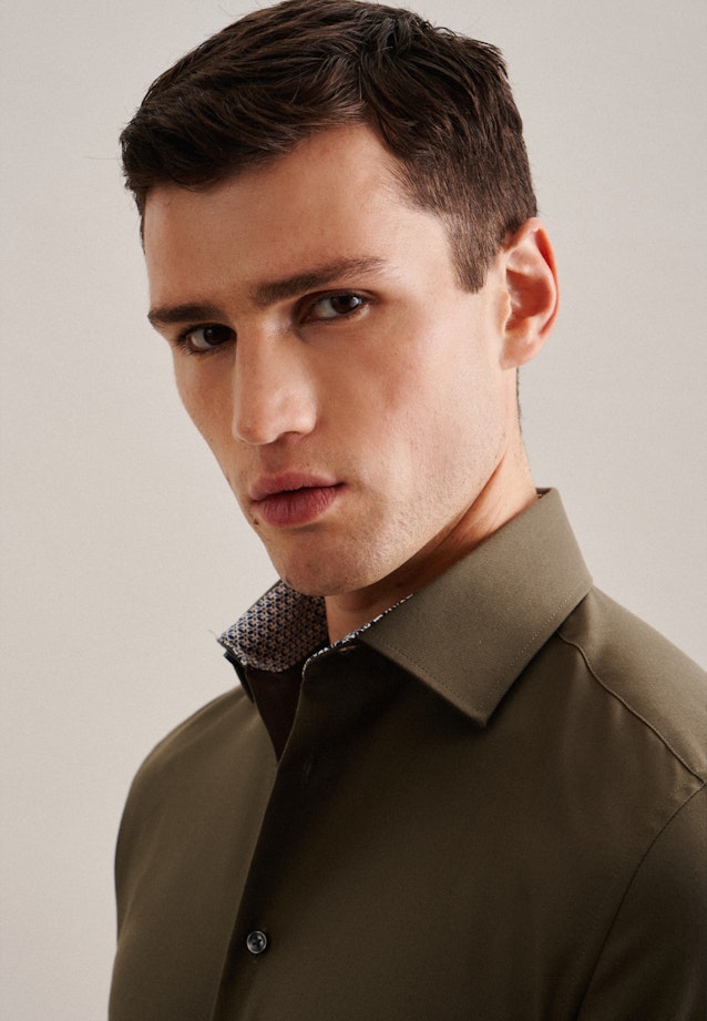 Slim Business shirt Uni in Green |  Seidensticker Onlineshop