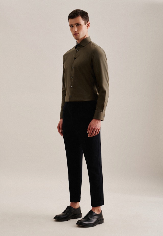 Slim Business shirt Uni in Green |  Seidensticker Onlineshop