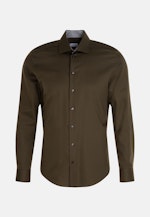 Chemise Business Slim Twill (sergé) Col Kent in Vert |  Seidensticker Onlineshop