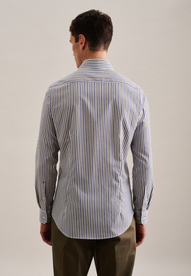 Non-iron Twill Business Shirt in Slim with Kent-Collar in Green | Seidensticker online shop