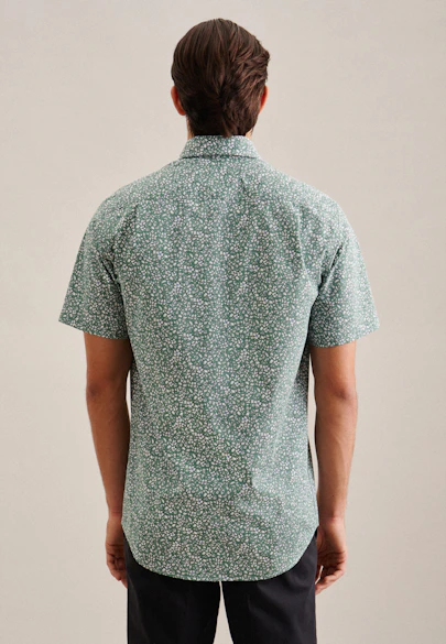 Regular Business shirt Floral in Green |  Seidensticker Onlineshop