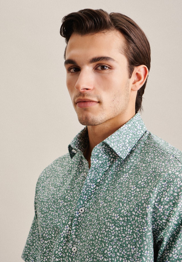 Regular Business Hemd Floral in Grün |  Seidensticker Onlineshop