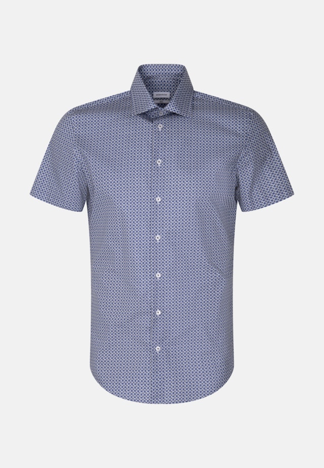 Poplin Short sleeve Business Shirt in Slim with Kent-Collar in Light Blue |  Seidensticker Onlineshop