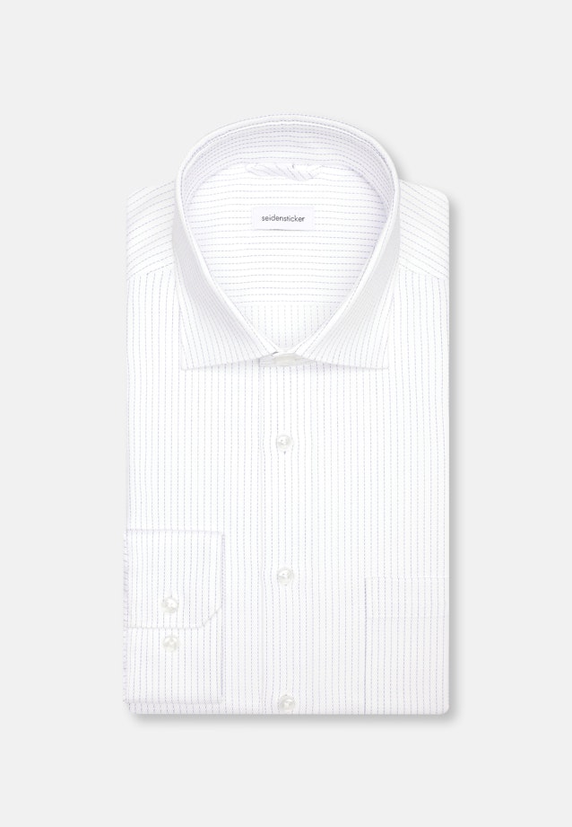 Regular Business Hemd Streifen in Mittelblau |  Seidensticker Onlineshop