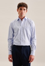 Regular Chemise d'affaires carreaux in Bleu Clair |  Seidensticker Onlineshop