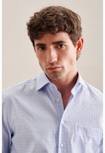 Regular Chemise d'affaires carreaux in Bleu Clair |  Seidensticker Onlineshop