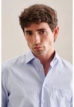 Regular Business Hemd Karo in Hellblau |  Seidensticker Onlineshop