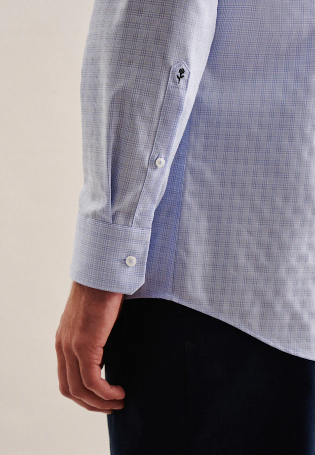 Regular Business Hemd Karo in Hellblau |  Seidensticker Onlineshop