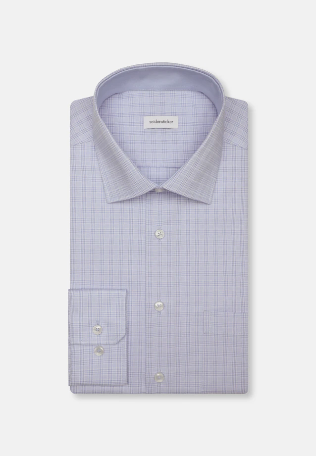 Regular Business Hemd Karo in Hellblau |  Seidensticker Onlineshop