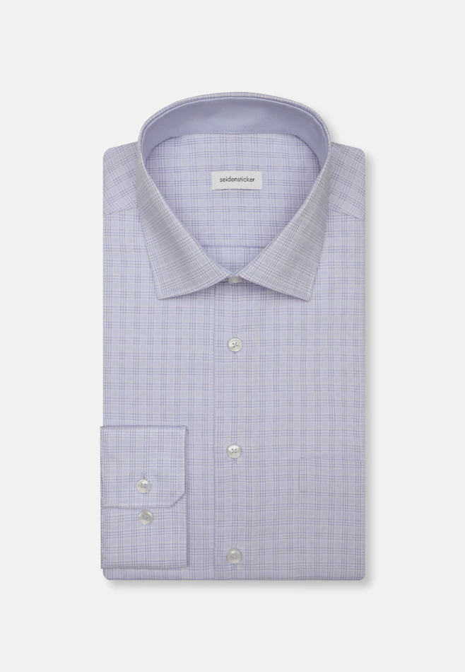 Regular Business Hemd Karo in Hellblau | Seidensticker Onlineshop