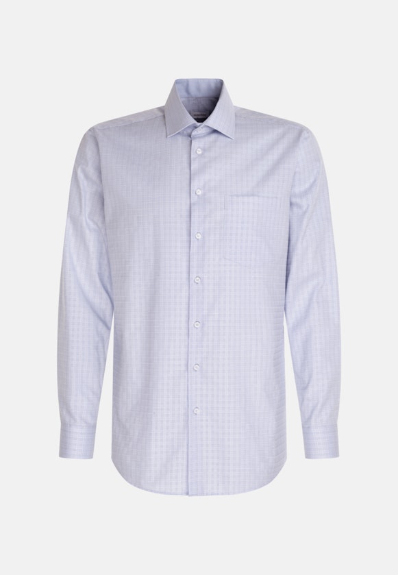 Regular Chemise d'affaires carreaux in Bleu Clair |  Seidensticker Onlineshop