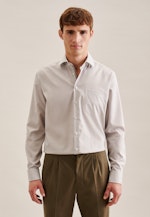 Regular Business Hemd Streifen in Braun |  Seidensticker Onlineshop