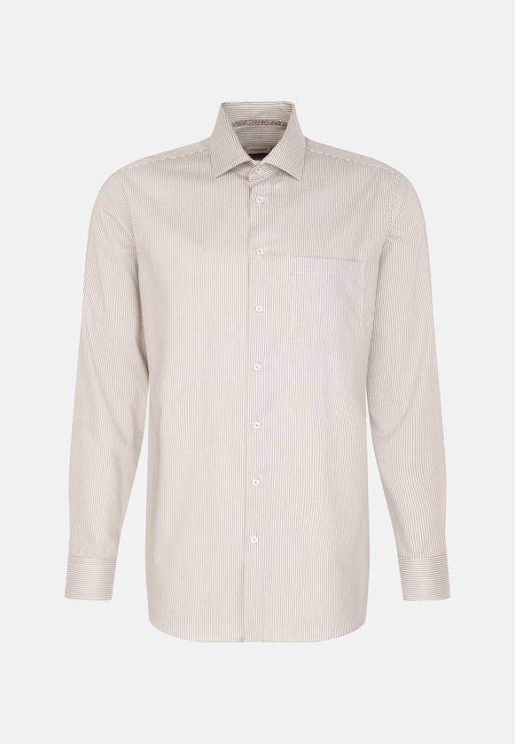 Regular Business Hemd Streifen in Braun |  Seidensticker Onlineshop