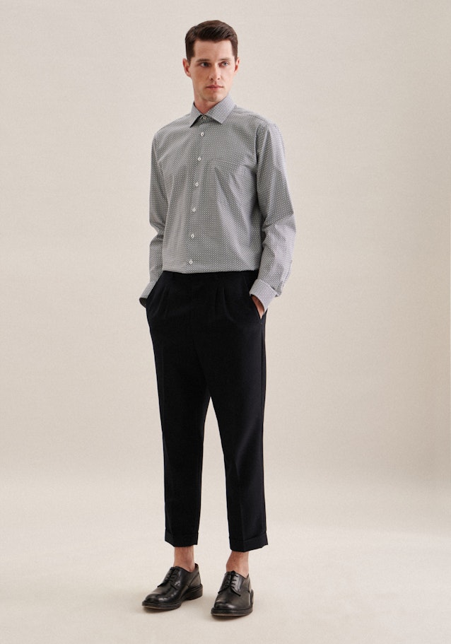 Business Shirt in Comfort with Kent-Collar in Green |  Seidensticker Onlineshop