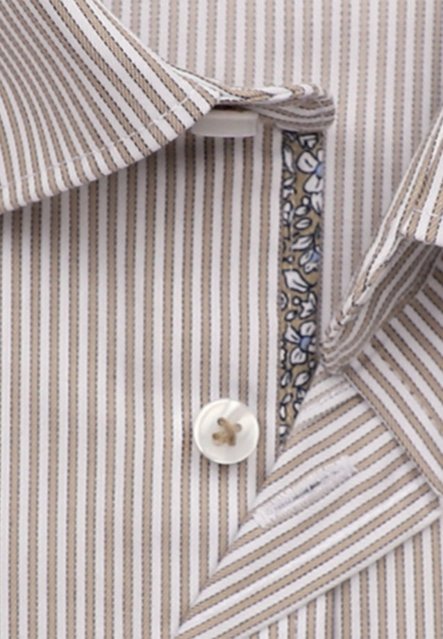 Bügelfreies Twill Business Hemd in Shaped mit Kentkragen in Braun |  Seidensticker Onlineshop