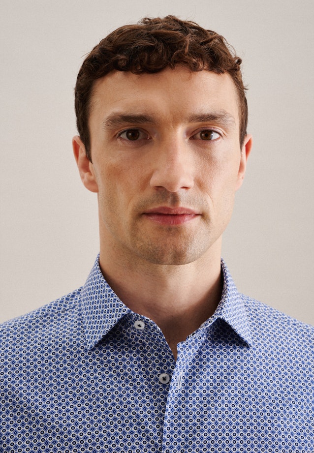 Shaped Business shirt Print in Light Blue |  Seidensticker Onlineshop