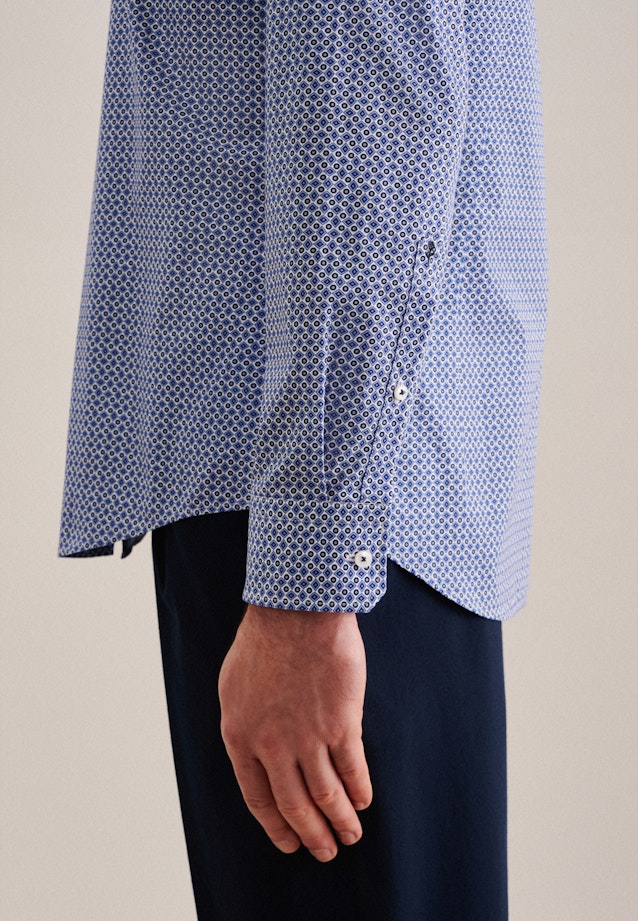 Shaped Business shirt Print in Light Blue |  Seidensticker Onlineshop