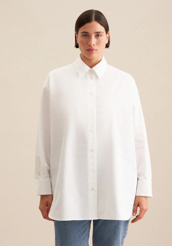 Longbluse Uni in Weiß | Seidensticker Onlineshop