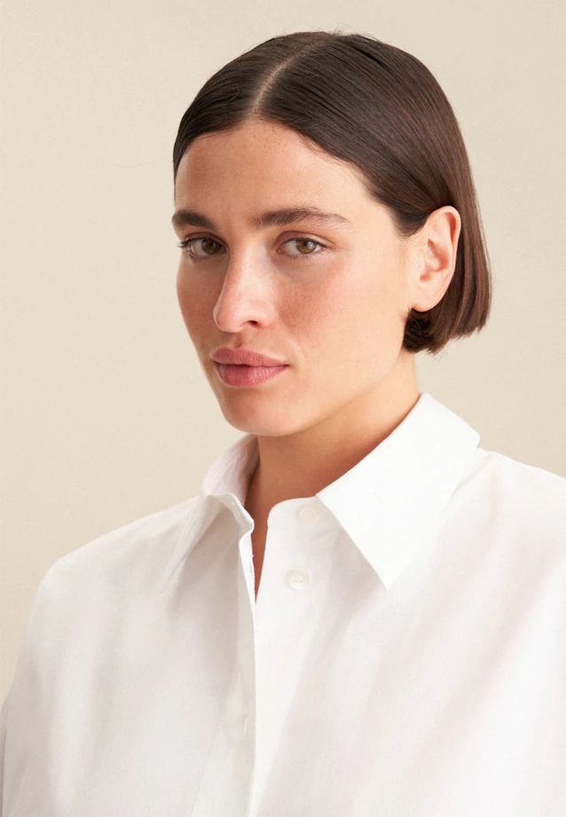 Long blouse Uni in White |  Seidensticker Onlineshop