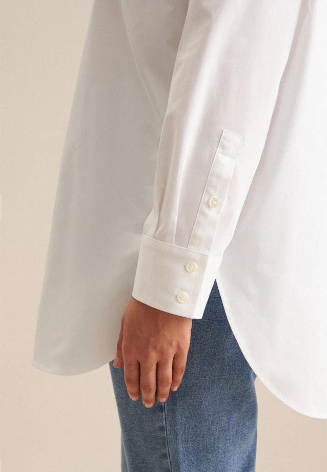 Long blouse Uni in White |  Seidensticker Onlineshop