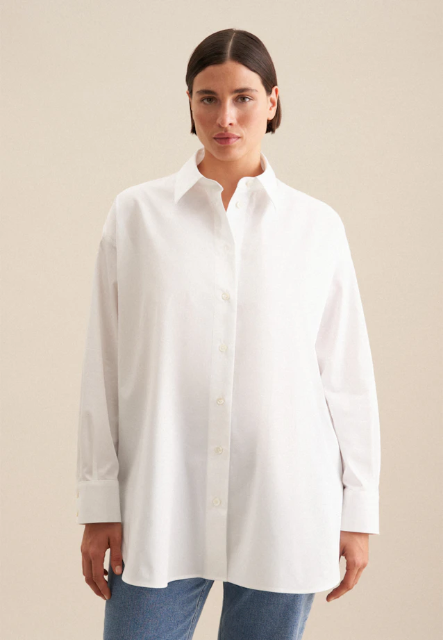 Long blouse Uni in White |  Seidensticker Onlineshop
