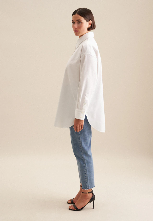 Long blouse Uni in White |  Seidensticker Onlineshop