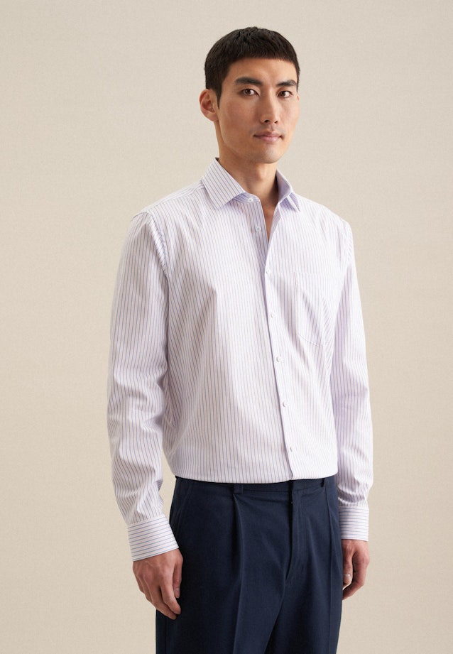 Non-iron Poplin Business Shirt in Comfort with Kent-Collar in Pink | Seidensticker Onlineshop