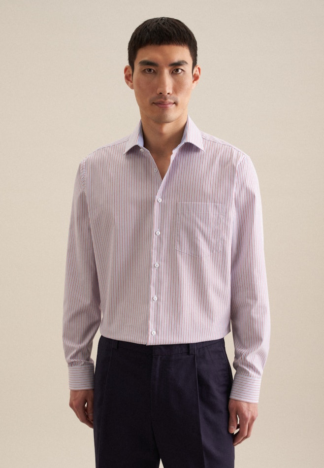 Non-iron Poplin Business Shirt in Comfort with Kent-Collar in Red | Seidensticker online shop