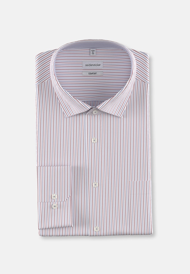 Comfort Business Hemd Streifen in Rot |  Seidensticker Onlineshop