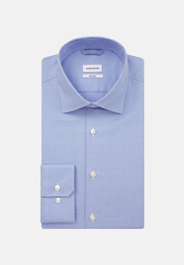 Non-iron Structure Business Shirt in Shaped with Kent-Collar and extra long sleeve in Light Blue |  Seidensticker Onlineshop