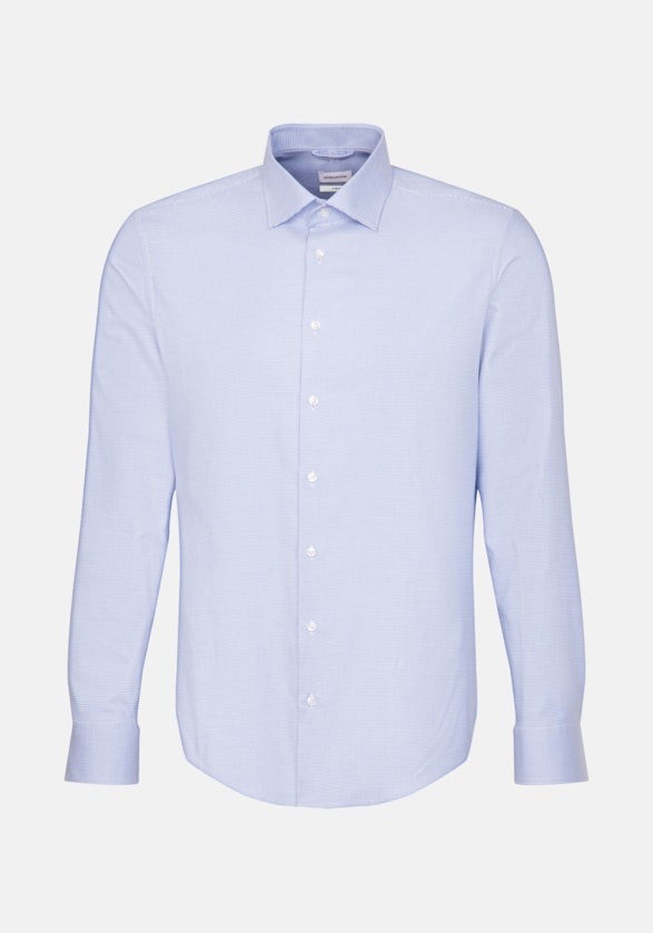 Non-iron Structure Business Shirt in X-Slim with Kent-Collar and extra long sleeve in Light Blue |  Seidensticker Onlineshop