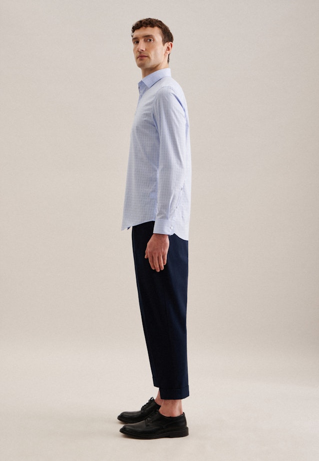 Slim Business shirt Check in Light Blue |  Seidensticker Onlineshop