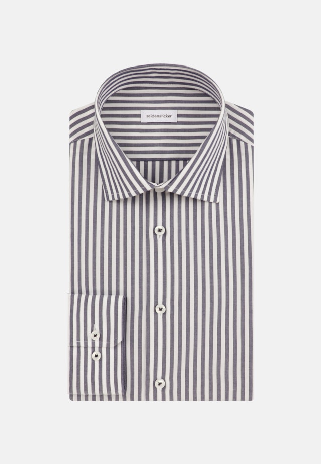 Chemise Business Slim Popeline Col Kent in Bleu Moyen |  Seidensticker Onlineshop