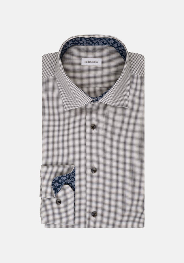 Slim Business Hemd Karo in Mittelblau | Seidensticker Onlineshop