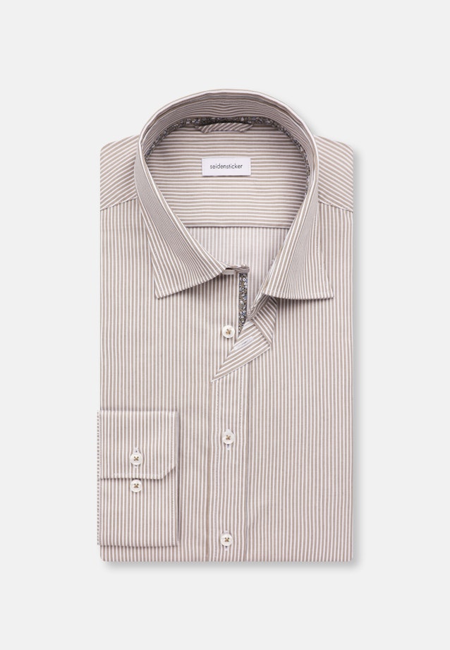 Slim Business Hemd Streifen in Braun |  Seidensticker Onlineshop