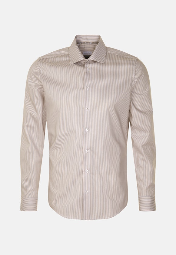 Slim Business Hemd Streifen in Braun |  Seidensticker Onlineshop