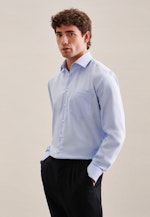 Non-iron Twill Business Shirt in Comfort with Kent-Collar in Light Blue |  Seidensticker Onlineshop