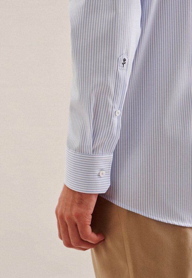 Non-iron Twill Business Shirt in Comfort with Kent-Collar in Light Blue |  Seidensticker Onlineshop