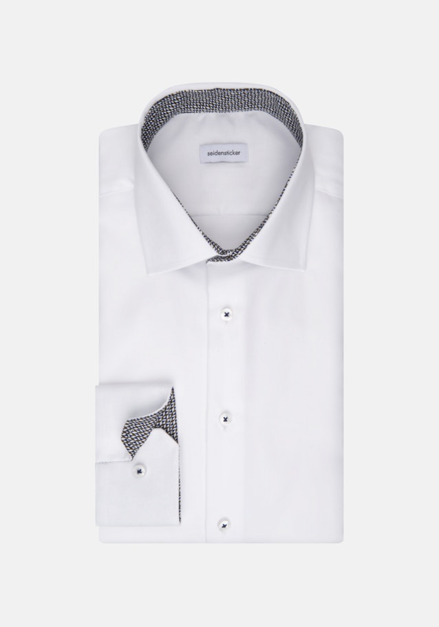 Non-iron Twill Business overhemd in Shaped with Kentkraag in Wit |  Seidensticker Onlineshop
