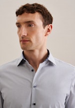 Shaped Business Hemd Karo in Mittelblau |  Seidensticker Onlineshop