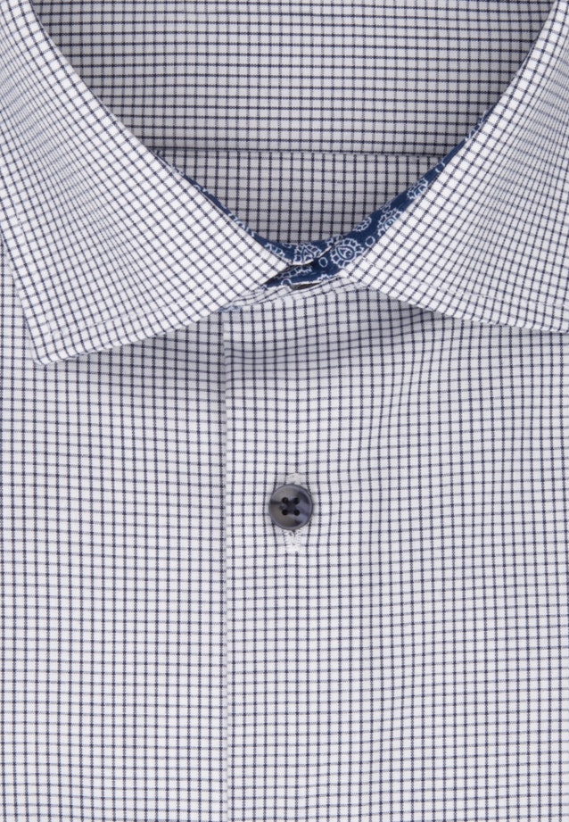 Shaped Business Hemd Karo in Mittelblau |  Seidensticker Onlineshop