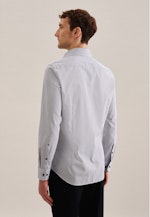 Non-iron Poplin Business Shirt in Shaped with Kent-Collar and extra long sleeve in Medium Blue |  Seidensticker Onlineshop