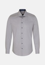 Non-iron Poplin Business Shirt in Shaped with Kent-Collar and extra long sleeve in Medium Blue |  Seidensticker Onlineshop