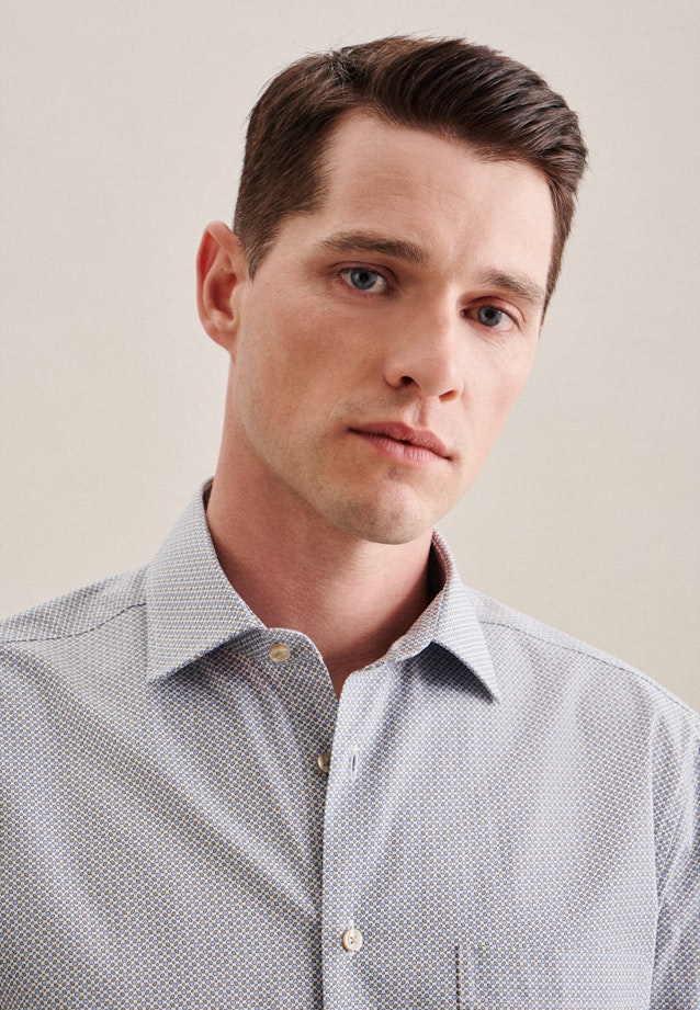 Regular Business Hemd Druck in Braun |  Seidensticker Onlineshop