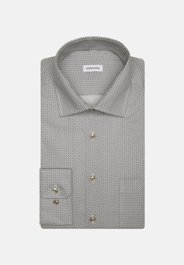 Twill Business overhemd in Regular with Kentkraag and extra long sleeve in Bruin |  Seidensticker Onlineshop