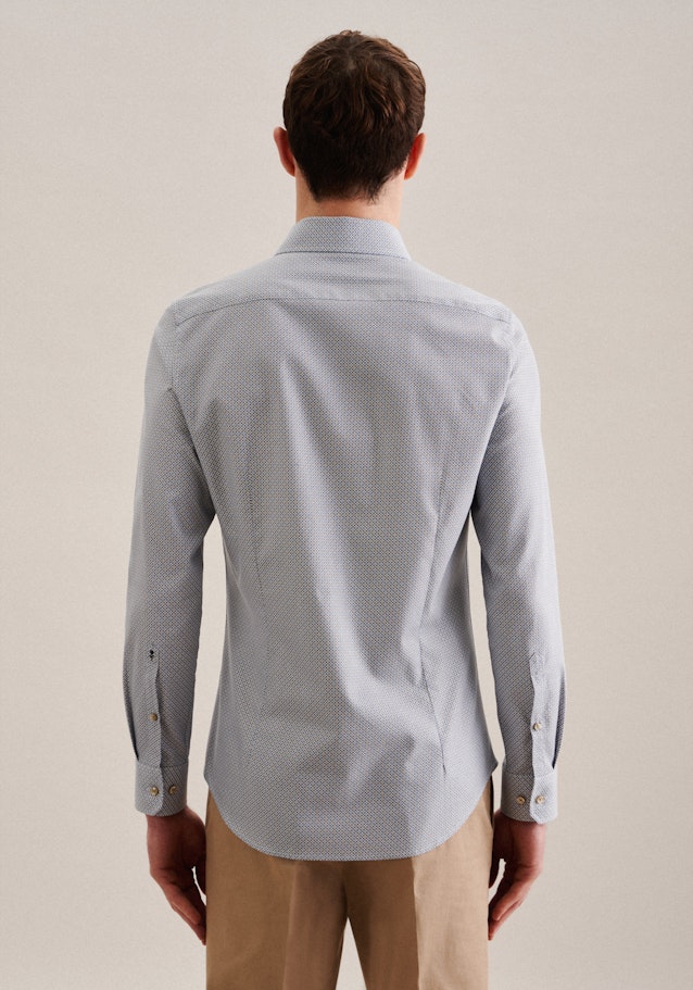 Twill Business overhemd in Slim with Kentkraag and extra long sleeve in Bruin | Seidensticker Onlineshop
