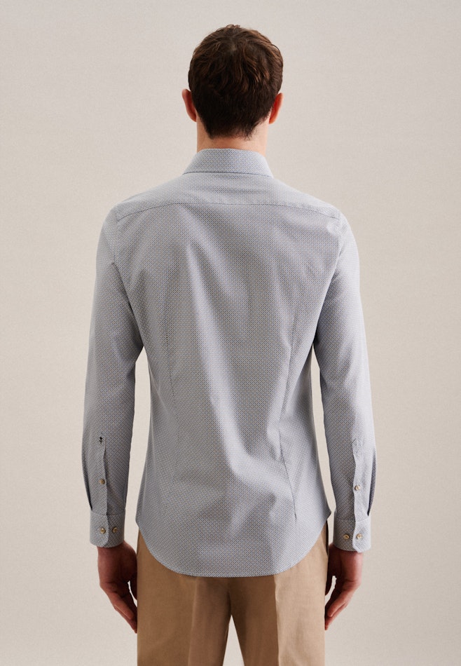 Twill Business Shirt in Slim with Kent-Collar and extra long sleeve in Brown | Seidensticker online shop