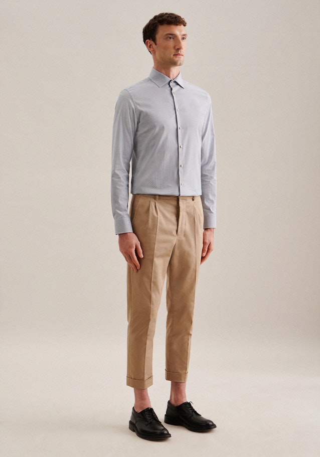 Twill Business overhemd in Slim with Kentkraag and extra long sleeve in Bruin |  Seidensticker Onlineshop