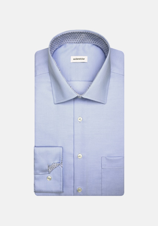 Non-iron Twill Business Shirt in Regular with Kent-Collar and extra long sleeve in Light Blue |  Seidensticker Onlineshop